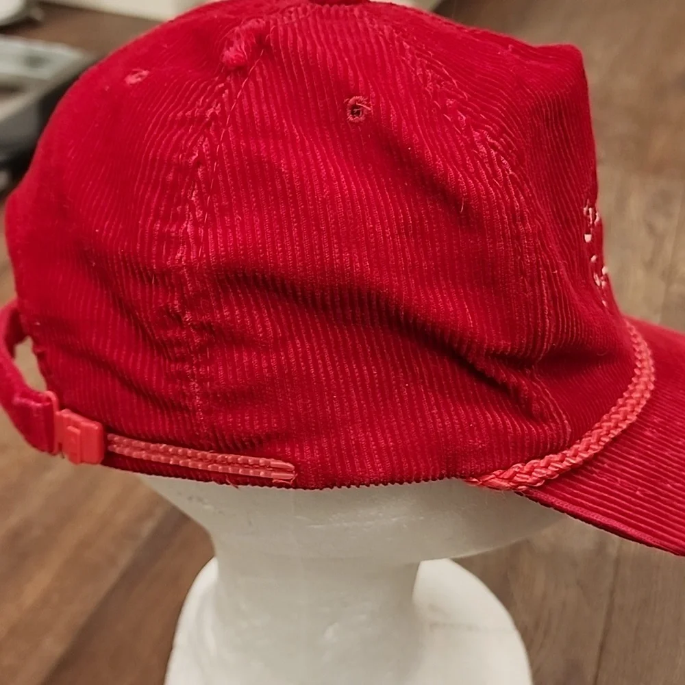Rare Vintage AmaPro Cardinal Football Corduroy Adjustable Hat Baseball Cap 80s